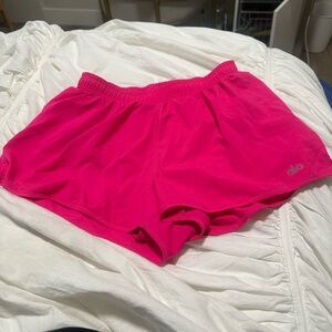 Alo Yoga Hot Pink Running Track Shorts